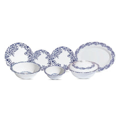 Azure Blossom Dinner Set – Timeless Floral Elegance for Refined Dining (22 / 30 / 43 PCS)