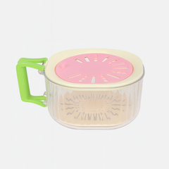 1Pc Handy Fruit Bowl with Detachable Drain Lid – Quick Rinse & Serve Bowl