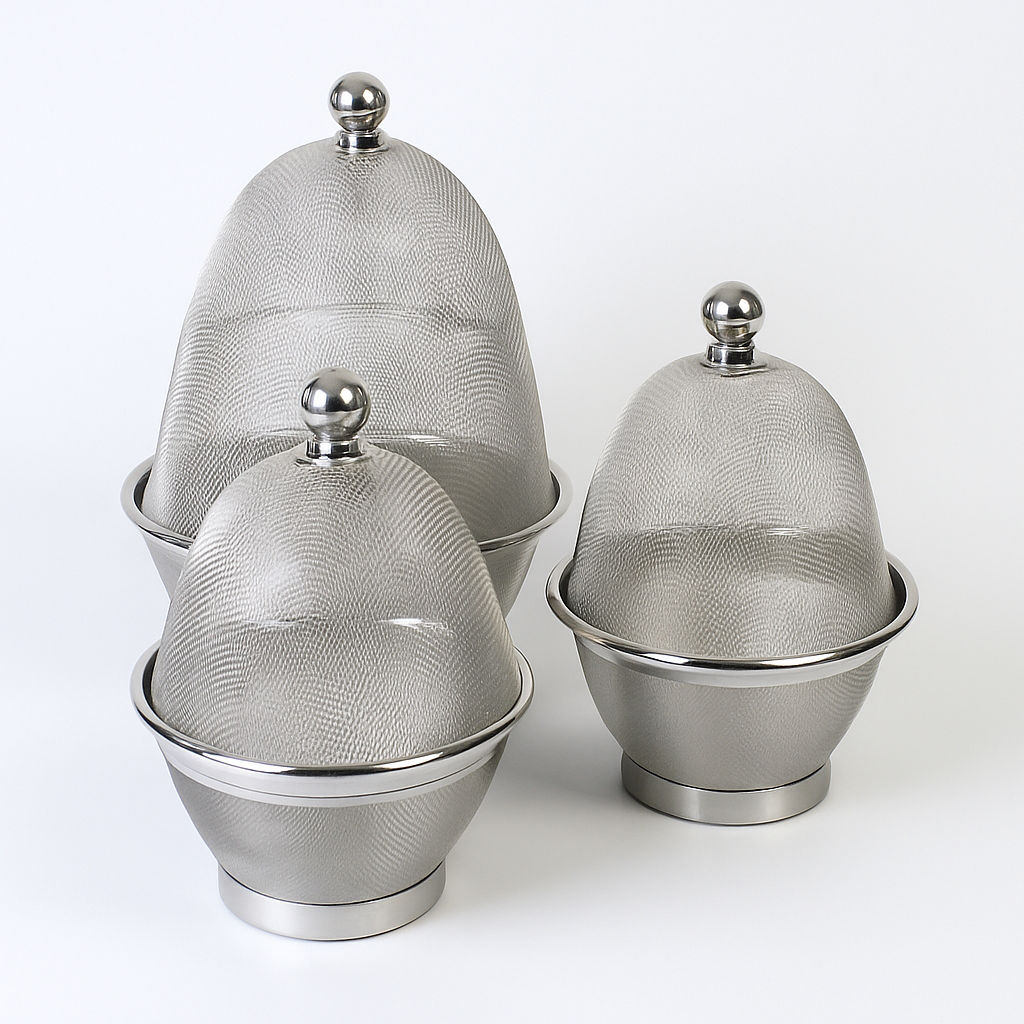Elegant Fruit Basket with Mesh Cover – Multiple Sizes (22cm, 25cm & 28cm)