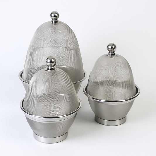 Elegant Fruit Basket with Mesh Cover – Multiple Sizes (22cm, 25cm & 28cm)