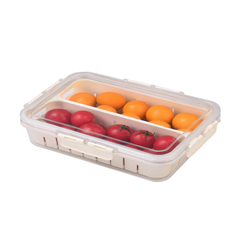 Storage Box with Drain Basket – Dual Compartment Design