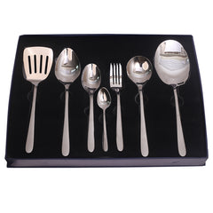 Elegant Silver 22-Piece Stainless Steel Cutlery Set – Premium Flatware with Gift Box