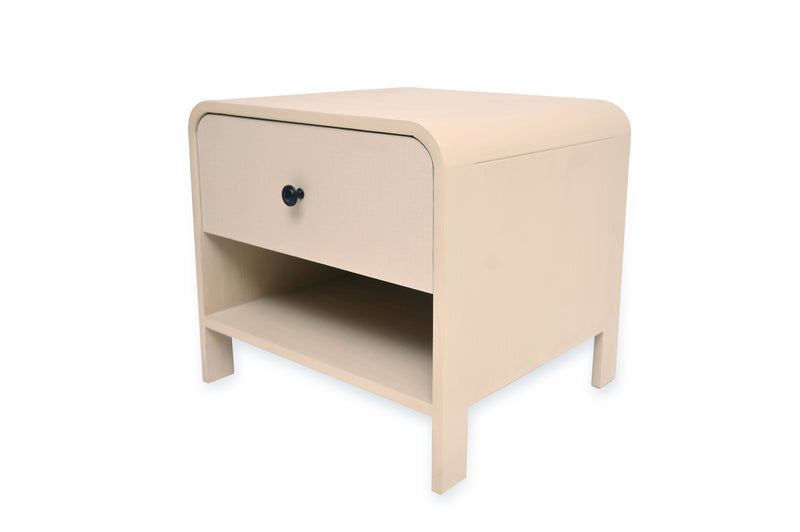 Harold Queen Bed – Solid Wood Frame with Upholstered Headboard - Habitt