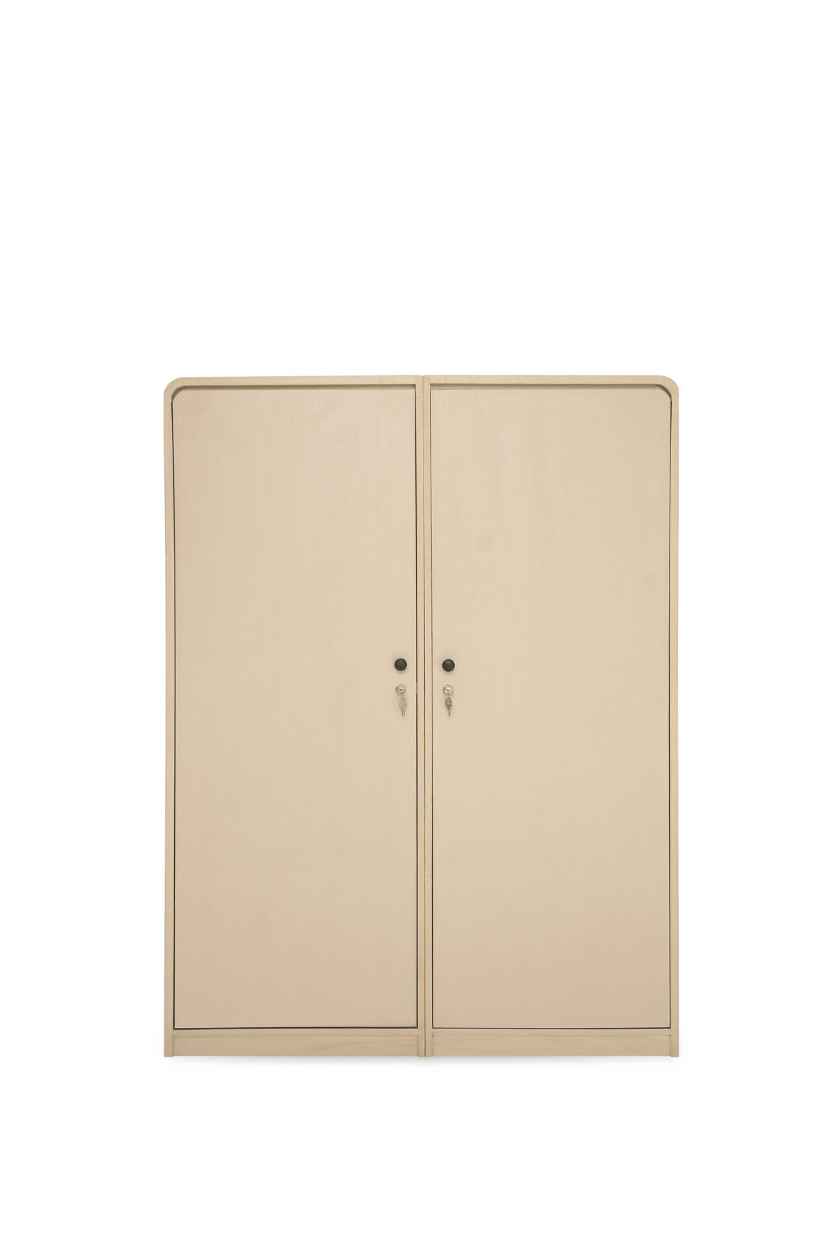 Harold 2-Door Wardrobe – Solid Wood with Cane Detailing