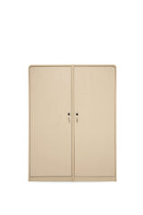 Harold 2-Door Wardrobe – Solid Wood with Cane Detailing