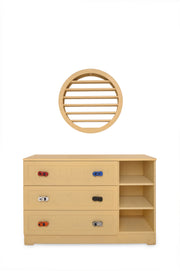 Wooden Cart Bed Set – Kids Bed with Chest of Drawers & Bookshelf - Habitt