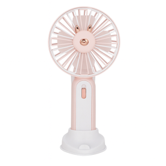 Portable Mini Fan – Rechargeable Handheld Fan with Stand (Pink)