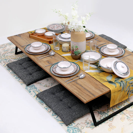 Linna Foldable 4 Person Dining Table - Habitt