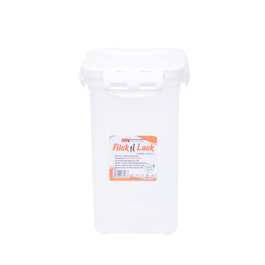 1pc Flick & Lock Large – 1800 ml Airtight Food Storage Jar (White, Pink, Beige, Grey Lid Options)