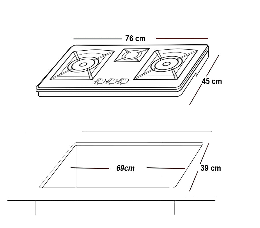 Glamgas GG-10-S Brass Hob Buy Now Built In Oven Hobs Price in Pakistan