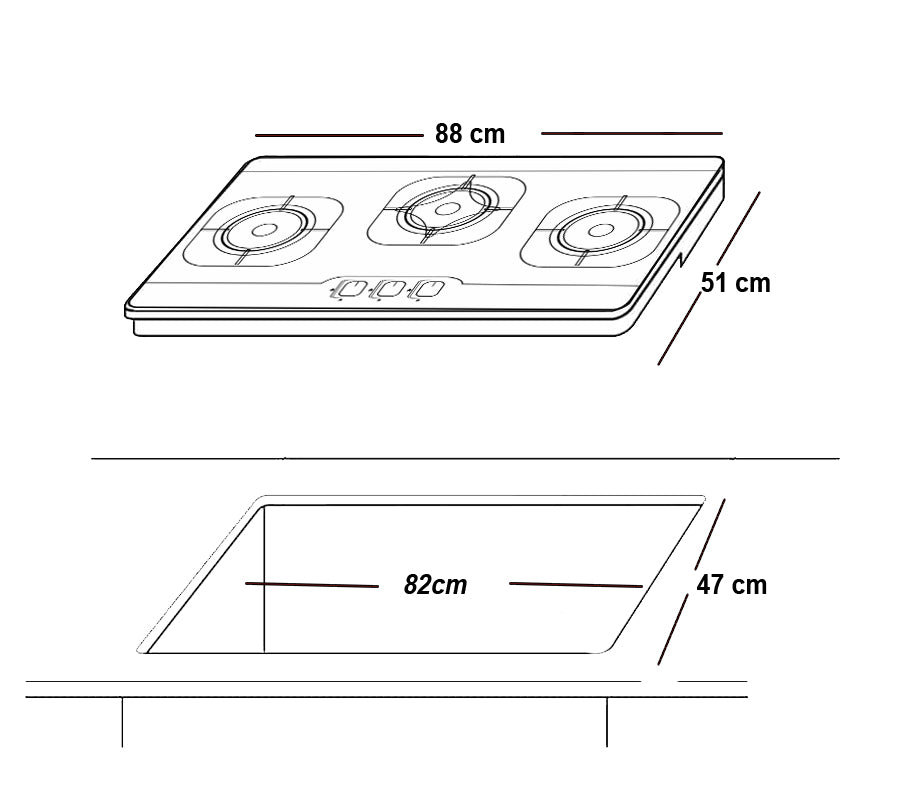 Buy Now Glamgas Galaxy-12 | Built In Hob And Oven kitchen Appliances..