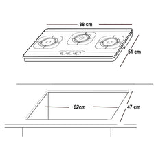 Buy Now Glamgas Galaxy-12 | Built In Hob And Oven kitchen Appliances..