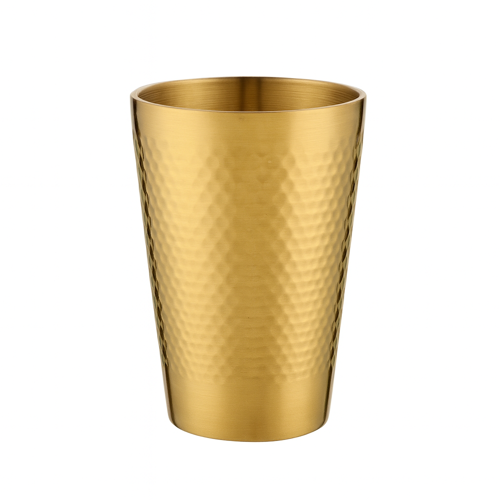 Hammered Cup – 350ml (Gold Finish)