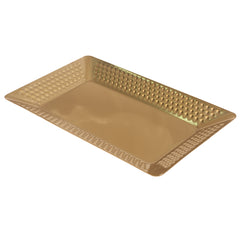 Rect Tray Gold – Embossed Metallic Serving Tray