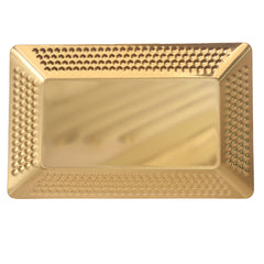 Rect Tray Gold – Embossed Metallic Serving Tray