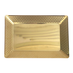 Rect Tray Gold – Embossed Metallic Serving Tray