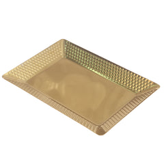 Rect Tray Gold – Embossed Metallic Serving Tray