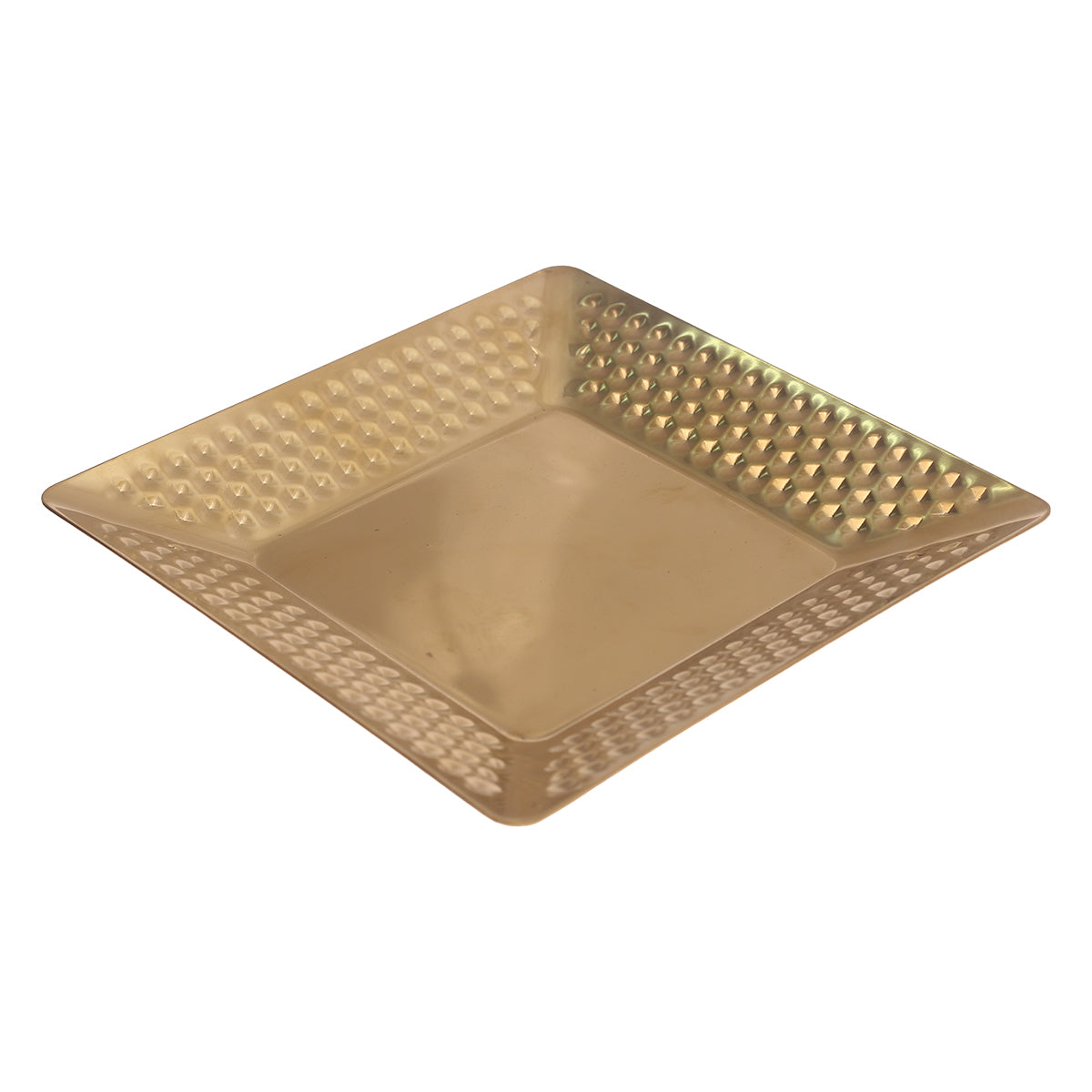Square Tray Gold – Embossed Metallic Serveware