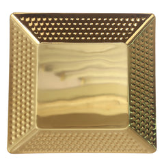 Square Tray Gold – Embossed Metallic Serveware