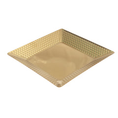Square Tray Gold – Embossed Metallic Serveware