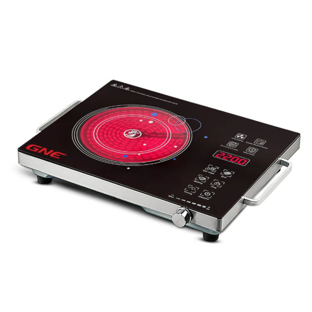 Gaba National Infrared Cooker 2000W with Touch Control, Timer & Child Lock – Tempered Glass Smart Cooktop (GN-132/24)