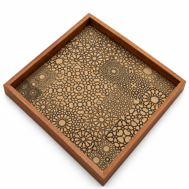Moonless Night Engraved Tray 15×15 – Midnight Marrakech 26