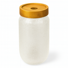 Hammer Grain Acacia Wood Glass Jar – 500ml & 700ml