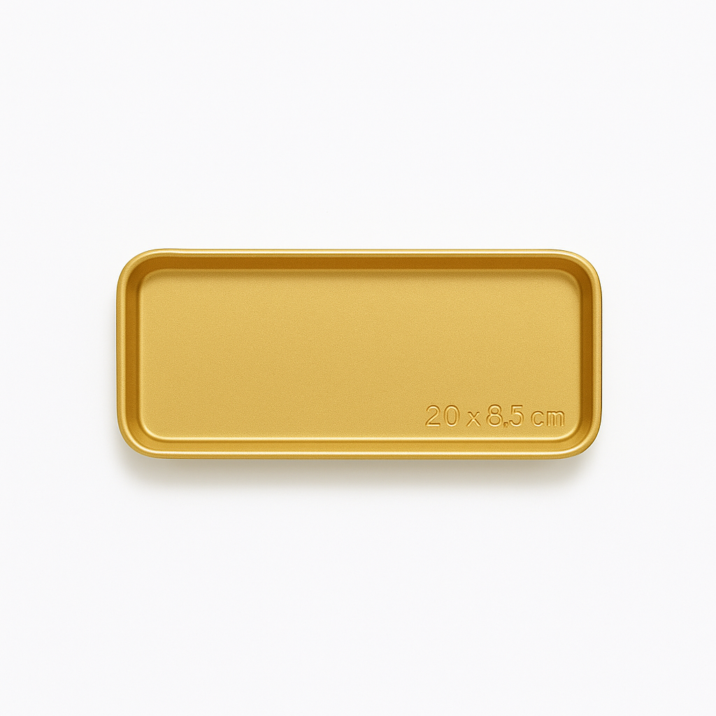 Gold Finish Stainless Steel Barbecue & Flat Plates – Multiple Sizes for Serving Snacks, BBQ & Meals