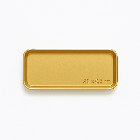 Gold Finish Stainless Steel Barbecue & Flat Plates – Multiple Sizes for Serving Snacks, BBQ & Meals