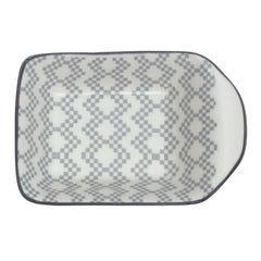 Porcelain Dish – Elegant Printed Square Design