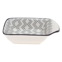 Porcelain Dish – Elegant Printed Square Design