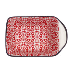 Porcelain Dish – Elegant Printed Square Design