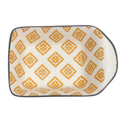 Porcelain Dish – Elegant Printed Square Design