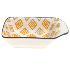 Porcelain Dish – Elegant Printed Square Design