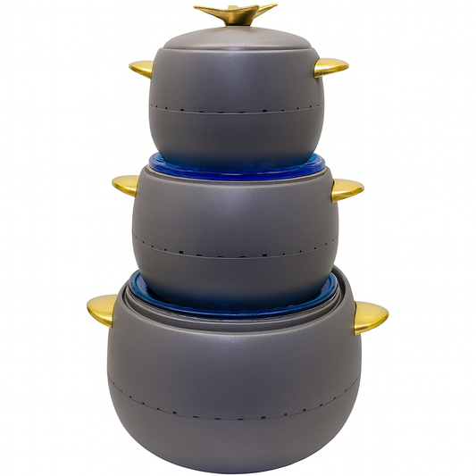 Exclusive 3-Piece Hotpot Set – Elegant Insulated Food Warmers