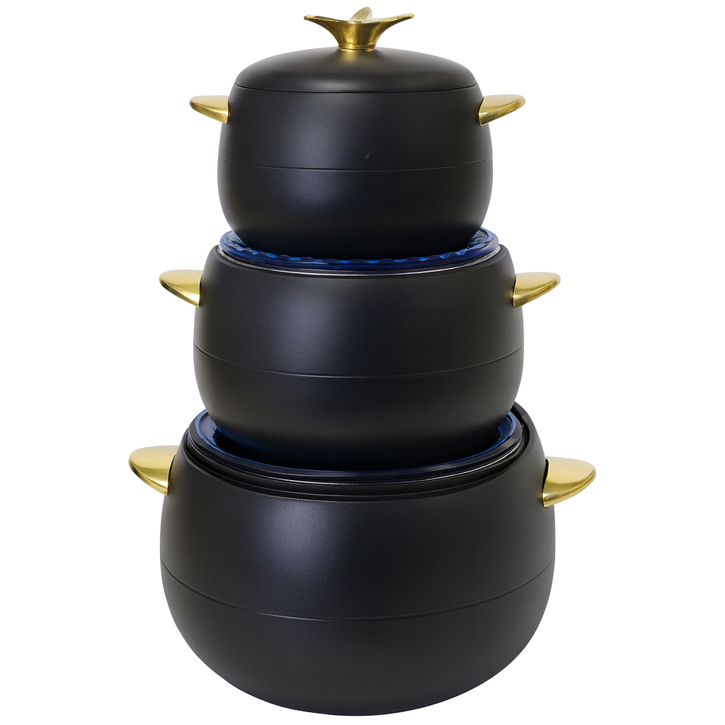 Exclusive 3-Piece Hotpot Set – Elegant Insulated Food Warmers