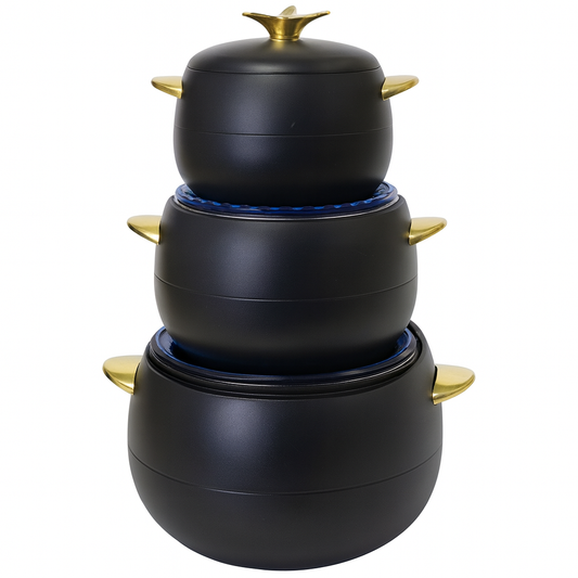 Exclusive 3-Piece Hotpot Set – Elegant Insulated Food Warmers