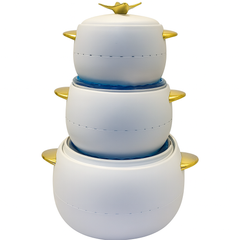Exclusive 3-Piece Hotpot Set – Elegant Insulated Food Warmers