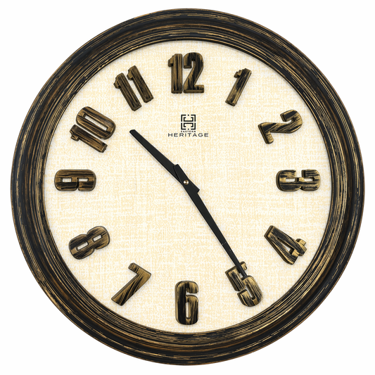 Heritage Wall Clock Snowy – Vintage Gold Accent Decorative Wall Clock - Habitt