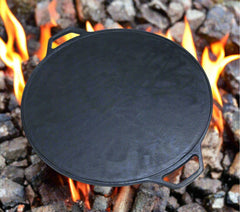 Cast Iron Tawa 15 Inch (38 CM) Naturally Non Stick, Seasoned. Krucible Kitchen