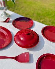 Red Melamine Dinner Set – Bold Elegance for Everyday & Festive Dining (22 / 30 / 43 PCS) - Habitt