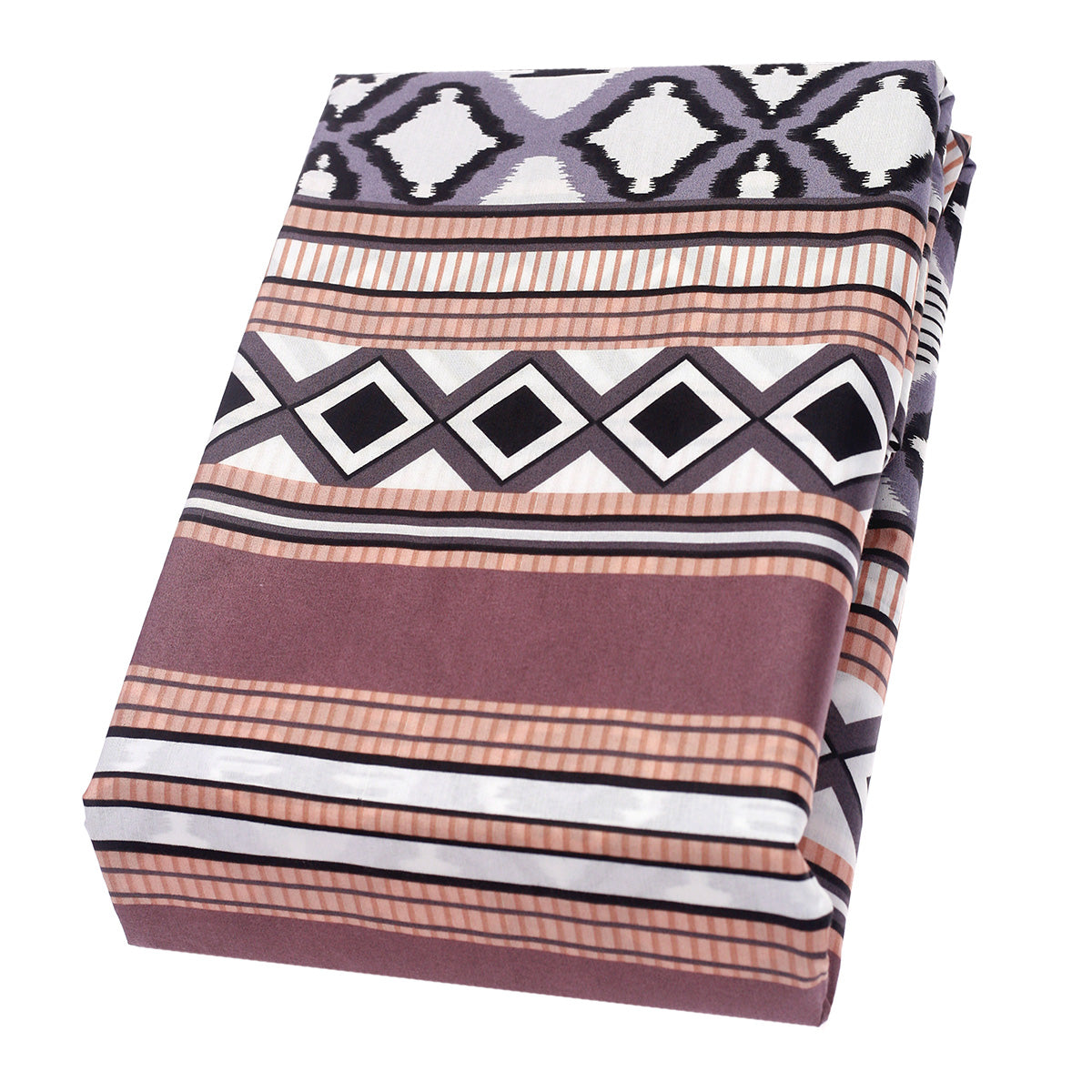 Ethnic geometric Double Bedsheet 90X94"