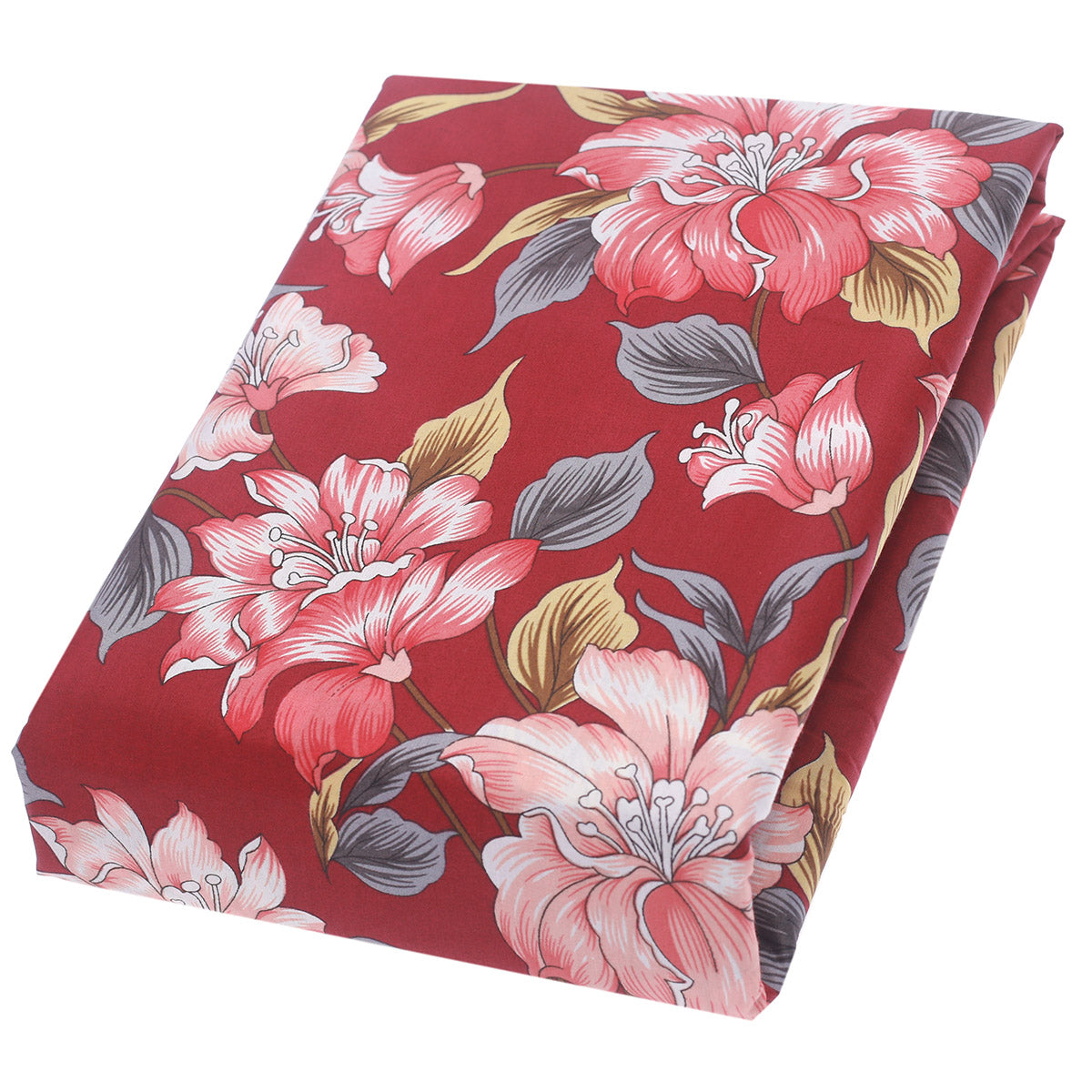 Pink Florals Double Bed Sheet 90x94"