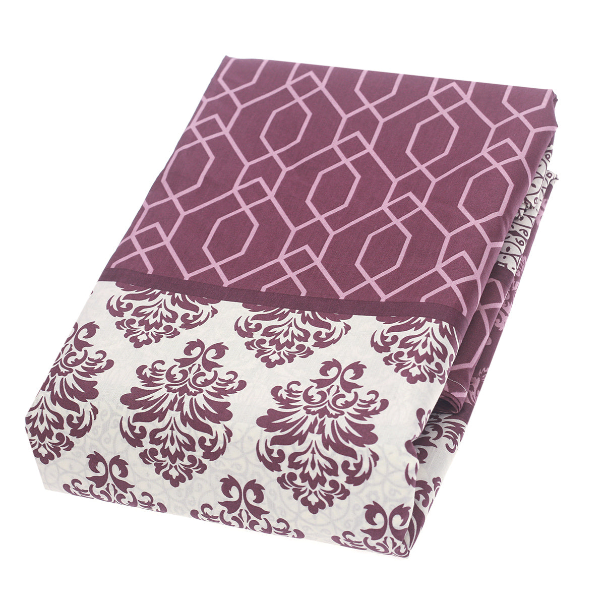 Damask pattern Double Bedsheet 90x94"