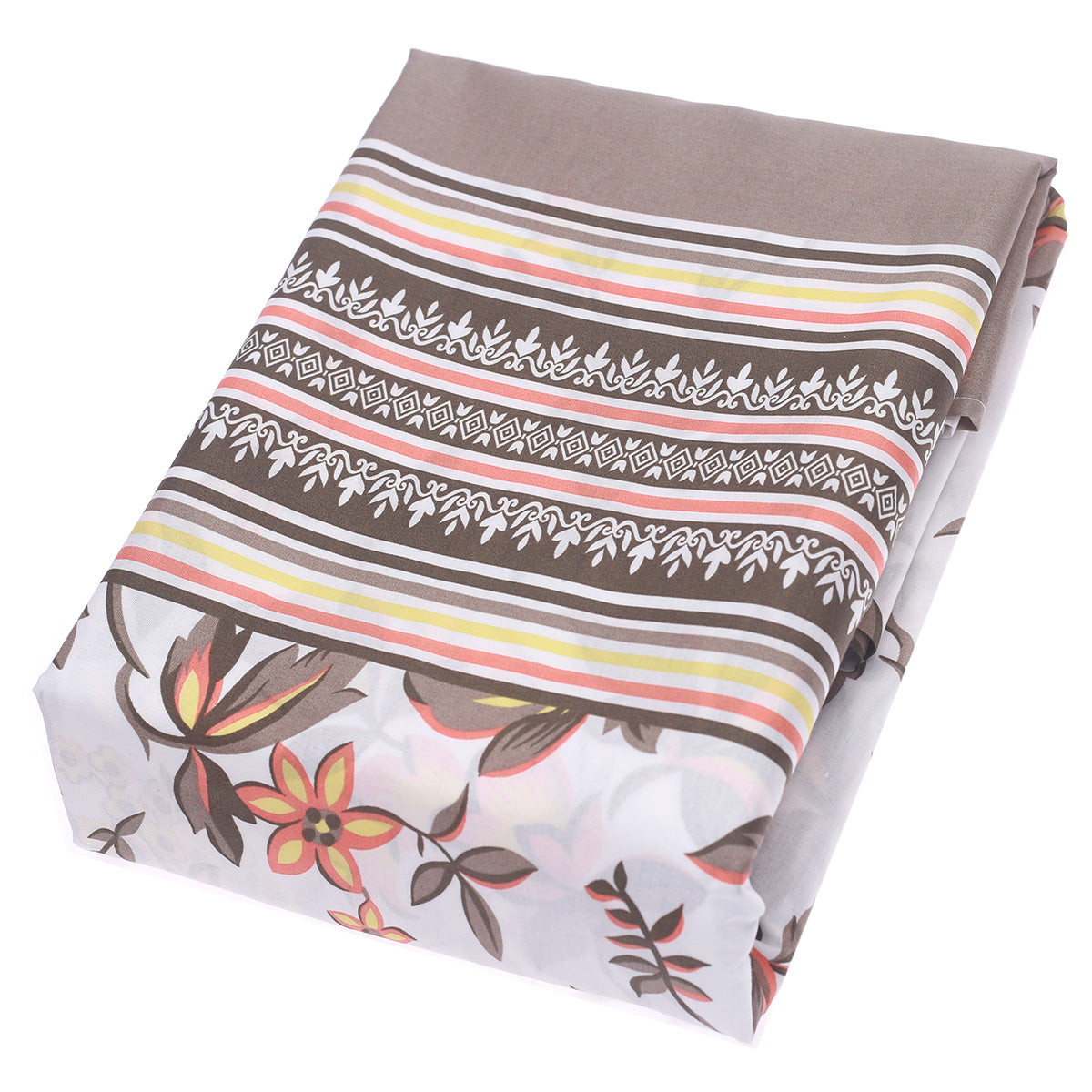 Floral geometric Double Bedsheet 90x90"