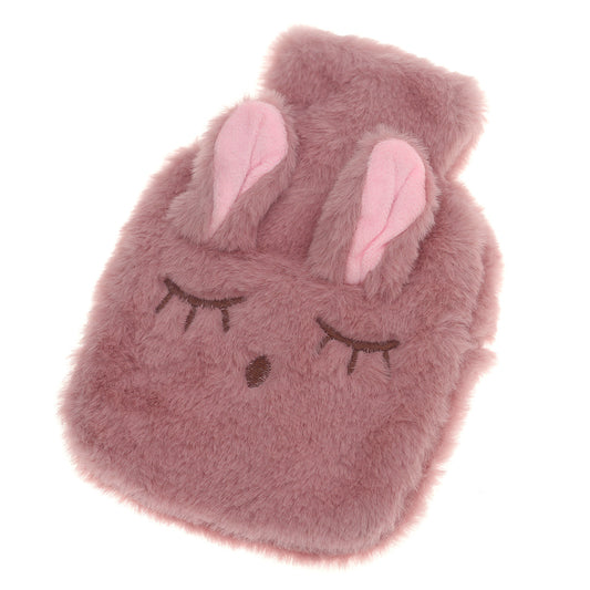 Cute Hot Water Bag – Purple Bunny Design (Soft Cover)