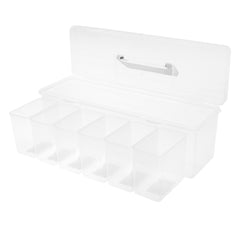 6-Partition Transparent Food Storage Box with Handle