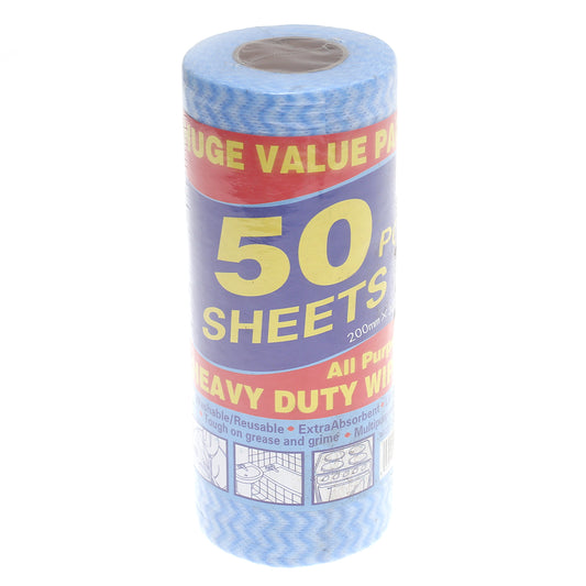 50-Piece Heavy Duty Kitchen Cleaning Wipes – Multi-Purpose, Lint-Free & Reusable