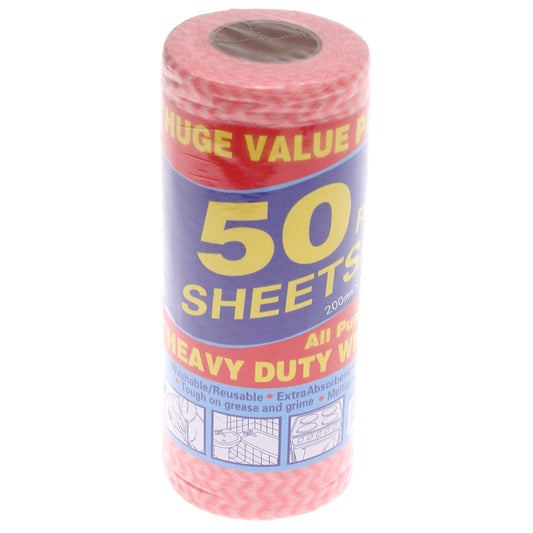 50-Piece Heavy Duty Kitchen Cleaning Wipes – Multi-Purpose, Lint-Free & Reusable