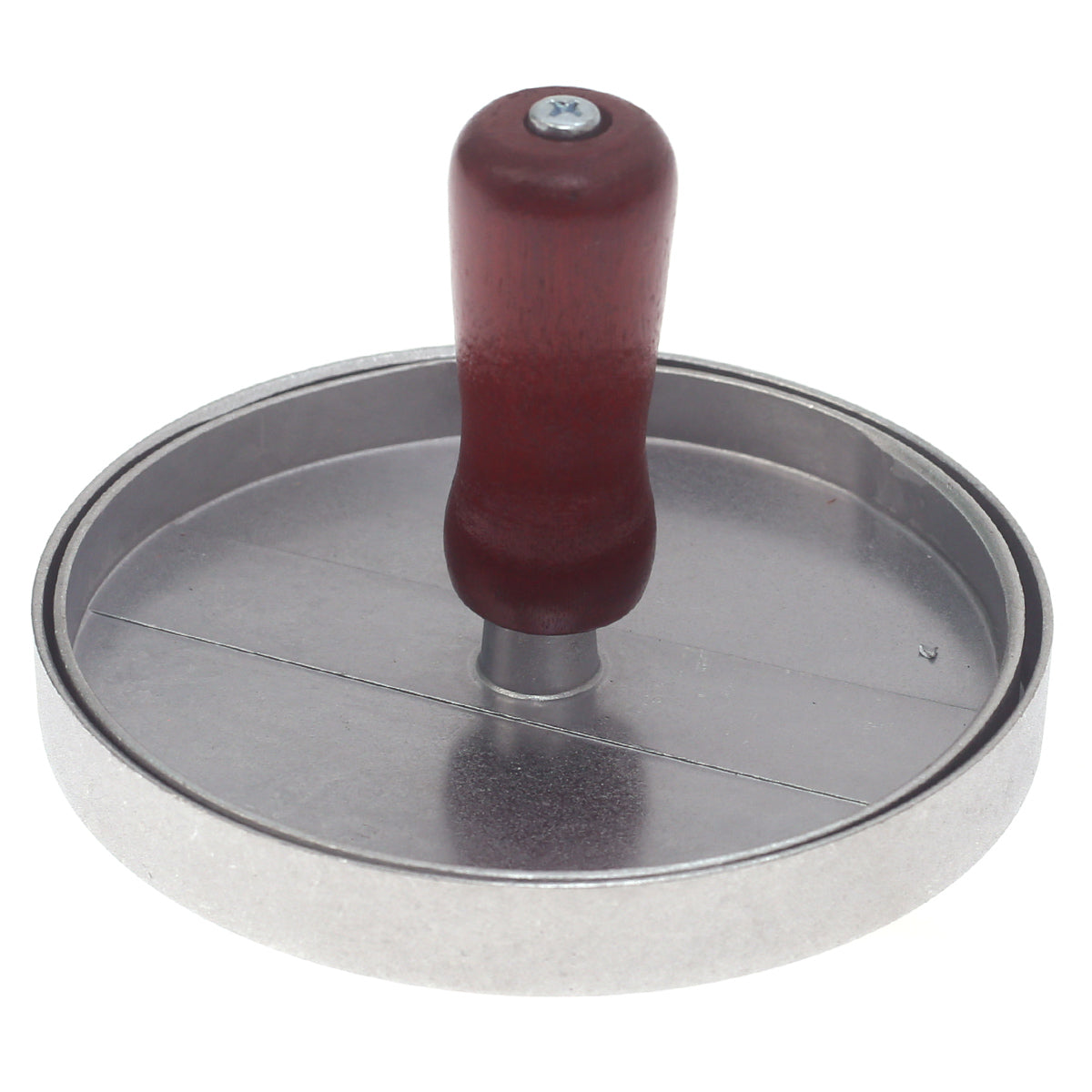 Aluminum Burger Presser – Non-Stick Patty Maker with Wooden Handle